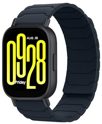 Hinnwer 22mm Armband Kompatibel mit Xiaomi Watch S4/Redmi Watch 5 Active/Watch 5 Lite/Watch S4 Sport/Watch 2/S3, Doppelseitiges Magnetische Silikon Ersatzarmband für Xiaomi Watch S1 Pro Mitternacht