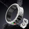 Smart Ring für Herren Damen - 2025 LED-Anzeige Tiktok Scroll Ring Schlaftracker Herzfrequenz SpO2 Messer Kalorie Distanz-Tracking Remote-Auslöse, Kompatibel mit iOS/Android (Silber, #11-20.7mm)