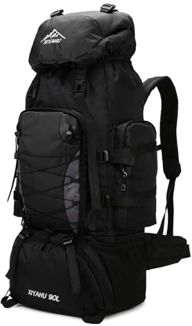 CINGHI LUSSO Wanderrucksack, 90 l, für Männer und Frauen, wasserdicht, Reiserucksack, groß, Camping, Wandern, Tagesrucksack, Outdoor, Reiserucksack