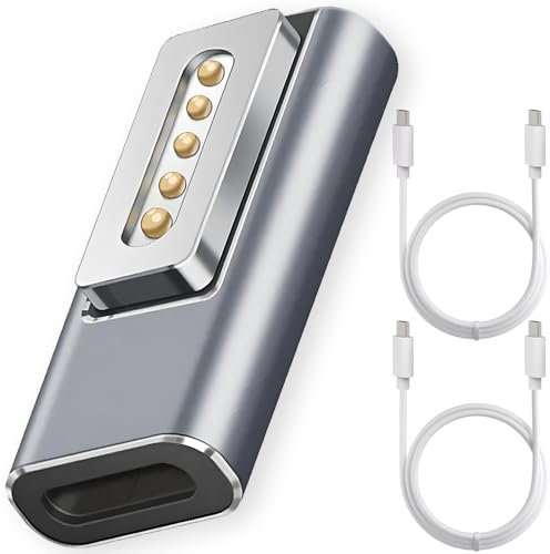 Xiatiaosann Adattatore da USB C a Mag-Safe 2 maschio a femmina, convertitore di alimentazione Type-C PD 100W per MacBook Air Pro, supporta caricabatterie rapido da 85W/65W/45W