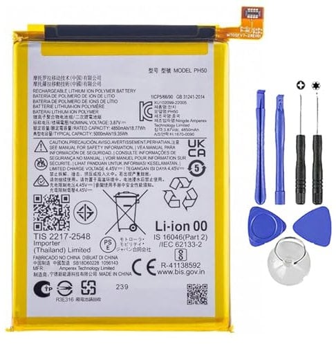Battery Compatible for Motorola Moto G23 (2023) | PH50 | XT2333-3 New for Smartphones + Screwdriver Kit