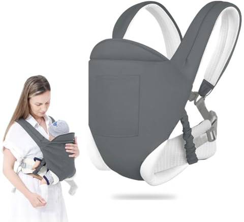 ASIAD Tragetuch Baby Neugeboren, Ergonomisch, Umwandelbar, Leicht＆Atmungsaktiv, Babytrage für 0-36 Monaten Geeignet,3