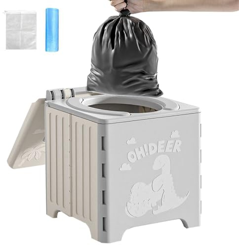 Jubilofex Tragbare Toilette für Camping – Faltbares Camping-Töpfchen im Freien – Reisetöpfchen mit Tragetasche für Kinder, ältere Menschen, Outdoor, Wandern, Urlaub, Angeln, Auto
