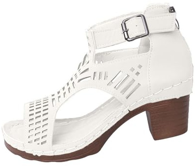 Cocila Sandalias Plataforma Mujer Verano Comodas De Tacón Grueso Con Abertura Y Pez Para (Wh1, 42) Zapatos Tacon Negros Vestir Naranjas Dorados Barefoot Rosa Fucsia Doradas Brillantes Medio