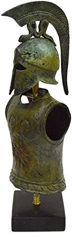 Talos Artifacts - Kleiner griechischer Spartanischer Korinther-Helm – Rüstung – Antik-Stil – Artikel aus reiner Bronze – Schlangen-Design