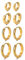 Cupimatch Creolen Ohrringe Set Herren 4 Paare Creolen Hochglanz Edelstahl Ohrringe Frauen Herren Piercin Ohr Schmuck, Schwarz, Gold, Silber