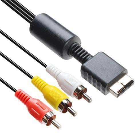 TENINYU Câble audio vidéo RCA – Accessoires composites de console de jeu câble AV pour PS1 PS2 PS3, 1,8 m