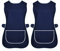 INDX-Clothing Pack of 2 Ladies Tabard Apron Kitchen Overall Catering TABBARD Cleaning Pocket (Navy Blue/Pack of 2, WX/Medium/UK 12-14)
