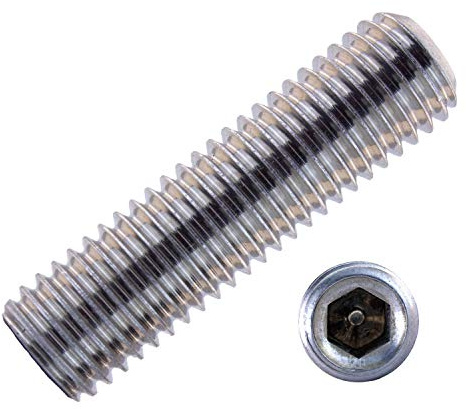 Gewindestifte mit Innensechskant u. Kegelkuppe M12x60 mm aus Edelstahl A2 (10 Stück) | DIN 913 - Madenschrauben - Wurmschrauben von MESAROS®
