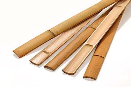 Latte en bambou 120 x 5 cm – Baguettes en bambou naturel dans de nombreuses tailles – Revêtement mural naturel en bambou