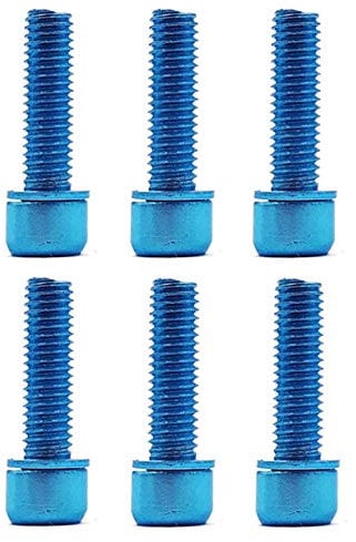 LA TALUS Bike Stem Bolt, 6Pcs Handlebar Screws Stainless Steel Stem Bolts Screw Accessory for Mountain Bike Blue