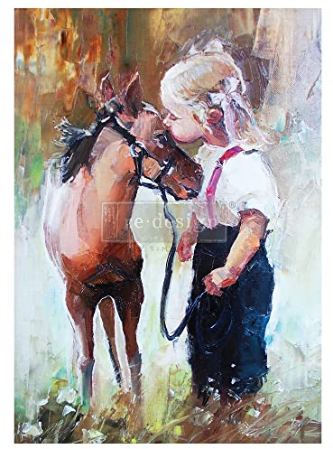 Redesign with Prima, Redesign 655350653880 Seidenpapier für Decoupage, Reispapier, Maulbeer-Seidenpapier, Motiv: Gentle Friends, 58,4 x 83,8 cm, A1