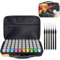 ZORETCO Model Paint Storage Case for Testors Paints, Paints Organizer Carrying Bag Holds 60 Bottles with 6 Fine Detail Miniatures Paint Brushes (Paint Not Included)