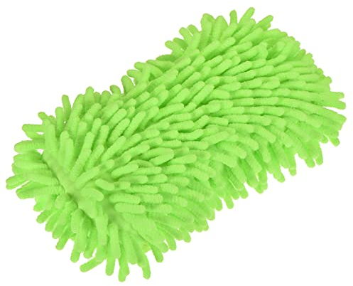 sourcing map Chenille Mikrofaser Fäustling Trocken Staubtuch für Reinigung Helles Grün