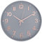 HZDHCLH Wall Clock 12 Inch Silent Non Ticking Clock for Living Room Bedroom Kitchen Office (Grey-rose gold)