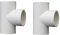 2 raccordi per tubi in PVC a 3 vie di diametro uguale a T per approvvigionamento idrico fai da te da giardino rack serra (40 mm, bianco)