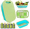 BODLYL Faltbares Schneidebrett, 9-in-1 Multi Schneidebrett, Faltbares Schneidebrett mit Sieb, Küche Gemüse Waschkorb Silikon Geschirrwanne für Camping, Picknick, Grillen, Küche (grün)