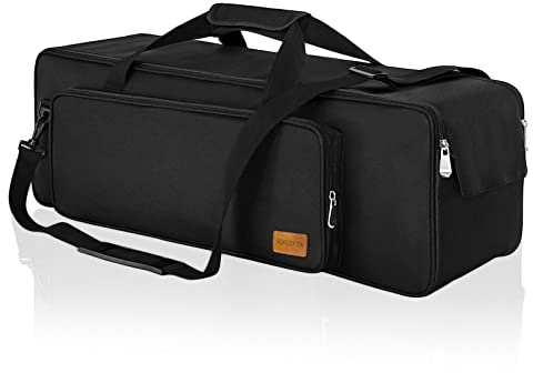 BQKOZFIN Stativtasche 80 x 21 x 21 cm Stativ Tragetasche mit Schultergurt und Griff, für Lichtstativ, Regenschirme, Angelrute, Fotoausrüstung, Mikrofonständer und Einbeinstativ (Schwarz)