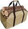 Premium Kaminholztasche, aus Polyester, tragbarer Feuerholzkorb, Faltbare Kamintasche，Wasserdichte Kamintasche (Khaki)