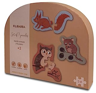 FILIBABBA - Set of 7 Puzzles - Nordic Animals (FI-02178)