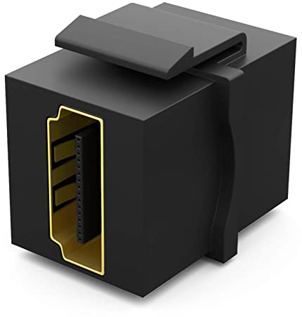 HB-DIGITAL Keystone Modul mit HDMI-2.0 Buchse | Multimedia-Keystone für Patchpanel Keystone-Halterung Verbinder Adapter Kupplung Plug-&-Play schwarz