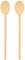 teemando® 2 X stabiler, ovaler Marken-Kochlöffel aus Holz, 25 cm, Kochlöffel zum Kochen und Backen