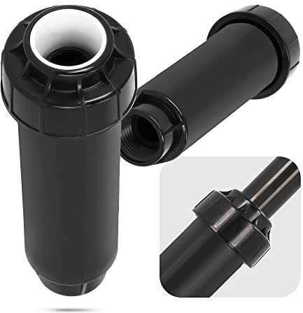 Versenkregner Rasensprenger 7,6cm Anschluss 1/2'' IG x 3/8'' AG Pop-Up Universelle Professionelle Bewässerung für Rasenflächen Garten Pflanzbeete Kleine Flächen Schwarz Einfache Installation