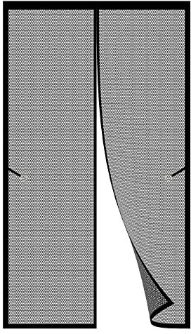 Insektenschutz Fliegengitter Fenster 55 x 210 cm Fliegengitter Magnet Einfache Installation Auto Schließen Magnetvorhang Für Balkontür Terrassentür, Schwarz