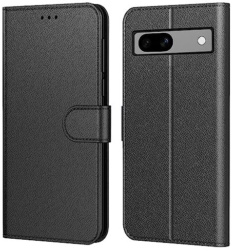 Tenphone Coque pour Google Pixel 7A, Coque Pixel 7A,Etui Protection Housse Premium en Cuir PU, [Emplacements Cartes], Pochette Flip Case Compatible avec Pixel 7A Book (Noir)