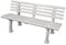 PROREGAL Gartenbank Antigua | 3-Sitzer | Weiß | HxBxT 74x150x54cm | Witterungs- & UV-beständiger Kunststoff | Parkbank Sitzbank Außenbereich Garten Balkon Terrasse
