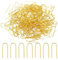 PATIKIL Fork Pins, 200 Pcs Stainless Steel Sewing U-Pins 0.9 Double Blocking Pin for Sewing Jewelry Fabric Craft DIY, Golden