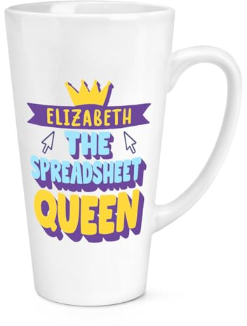Personalised The Spreadsheet Queen 17oz Large Latte Mug Cup