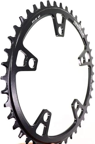 ELEGAM Platos Bicicleta,Plato Ancho Estrecho, Plato,Plato de Bicicleta Plato Redondo 40 42 44T Bicicleta de Carretera con Dientes (Color : 40t Black)