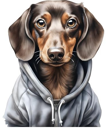 GRAZDesign Wandtattoo Hund Dachshund Dackel Cooles Motiv für Wohnzimmer, Schlafzimmer, Jugendzimmer, Wandsticker als Wanddeko, Wandaufkleber - 50x40cm