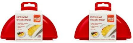 good2heat 4035 Microwave 2 Egg Omelette Maker - Red, 18 x 4 x 12 cm (Pack of 2)