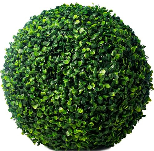 MHUQIA Buchsbaum-Kugel 20cm, künstliche Pflanze künstlicher Buchsbaum, dekorative Kugeln, künstliche Buchsbaum-Kugel, Zedernholz-Kugeln, Kunstrasen-Kugel für Hinterhof, Hochzeitsdekoration