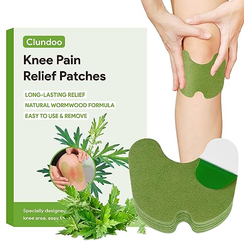 Clundoo 60 Stück Pain Relief Patch, Schmerzlinderung Patch, Moxibustion Schmerzlinderungspflaster für Knie, Rücken, Nacken, Schulter