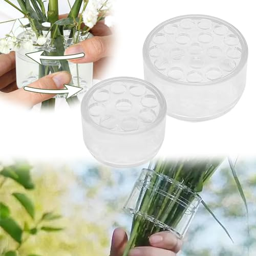 Calkkrer Ikebana-Spiralstielhalter | Transparenter Blumenstielhalter | Hochzeitsdeko-Stielhalter | Wiederverwendbare Bouquet Twisters.