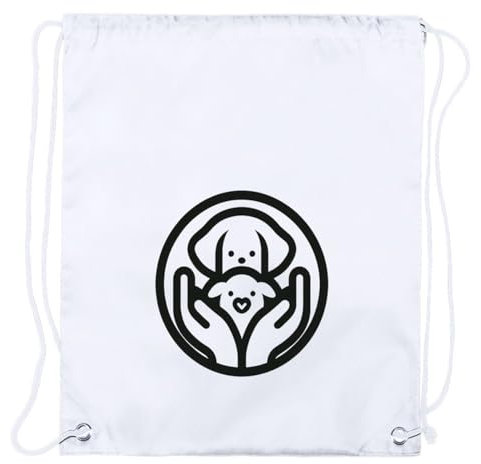 MERCHANDMANIA 1 Mochila DE Cuerdas Logo reivindicacion Salvar a los Animales animalista Playa Piscina Picnic Excursion Personalizada