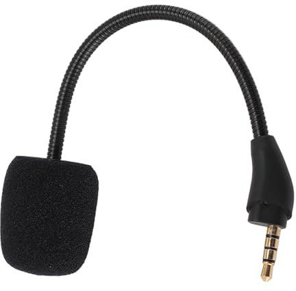 Plyisty Micro de Jeu de Remplacement pour Casque Cloud III, Perche de Micro Détachable Plaquée Or 4 Broches 3.5mm