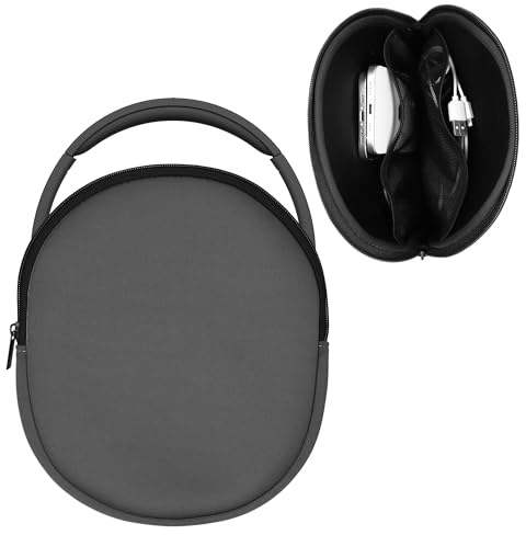 kwmobile Hülle kompatibel mit DOQAUS / H390 / WH-CH520 / WH-CH510 / Evolve 2 75 Tasche - Neopren Case - Schutzhülle für Headset mit Innenfächern - Grau