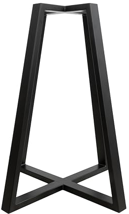Natural Goods Berlin Tischgestell Pyramide - 62cm hoch - Tischfuß aus Metall - DIY Möbelfuß für Beistelltisch, Nachttisch, Laptoptisch, Hocker - Tischbeine Schwarz Metall (ohne Tischplatte)