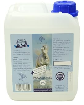 5% Totes Meer Sole 2,5 Liter • Pferde Inhalation Soletherapie • Regeneration der Atemwege für Pferde - Pegasalt