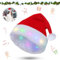 Booaee Weihnachtsmütze,LED Weihnachtsmützen Erwachsene,Nikolausmütze Plüsche Mütze mit LED Licht Weihnachtsmann Mütze, Leuchtender LED Hut Christmas Hat Einheitsgröße für Erwachsene,Kinder,Weihnachten