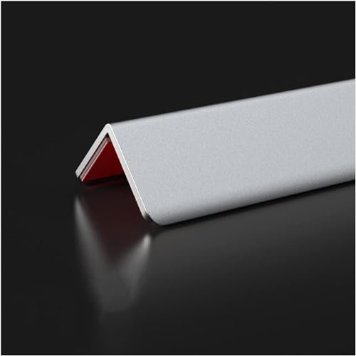 HynJGih MekUk Eckenschutz aus Gummi Aluminium-Eckenschutz, Wandverkleidung, Wandkantenschutz for die Wand, for Wandtürrahmen, Schrank-Fußleistenschutz Für Parkplätze und Lagerhallen(Silver,1m)