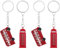 Amosfun 2 StüCk London Bus Und Telefonzelle SchlüSselanhäNger Set, Retro Stil Britischer Souvenir TaschenanhäNger FüR Auto Und Alltag, Zinklegierung, Rot, 4.7*3.2*1.6 Cm