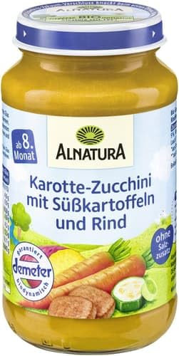 Alnatura BIO Karotte-Zucchini mit Süßkartoffeln und Rind (0.22 kg)
