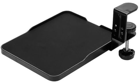 Laroal Mouse Tray Clip Under Desk Mouse Platform Clip Slide Out Ergonomic Mouse Tray Extender Slide Out Black