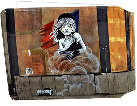(80+ Designs) Bus Pass Wallet Credit Travel Rail Ticket Card Holder for Oyster Zip Business ID Card - Bifold - Party Bag Gift School Leaver (Streetart French Girl)