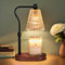 Loowoko Lampe Chauffe Bougie, Chauffage Bougie avec Minuterie et Variateur,Réglable en Hauteur,avec 2 Ampoules,Candle Warmer Lamp pour Bougies Parfumées en Verre, Maison, Chambre, Décoration Marron